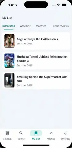 Animeet My List in English